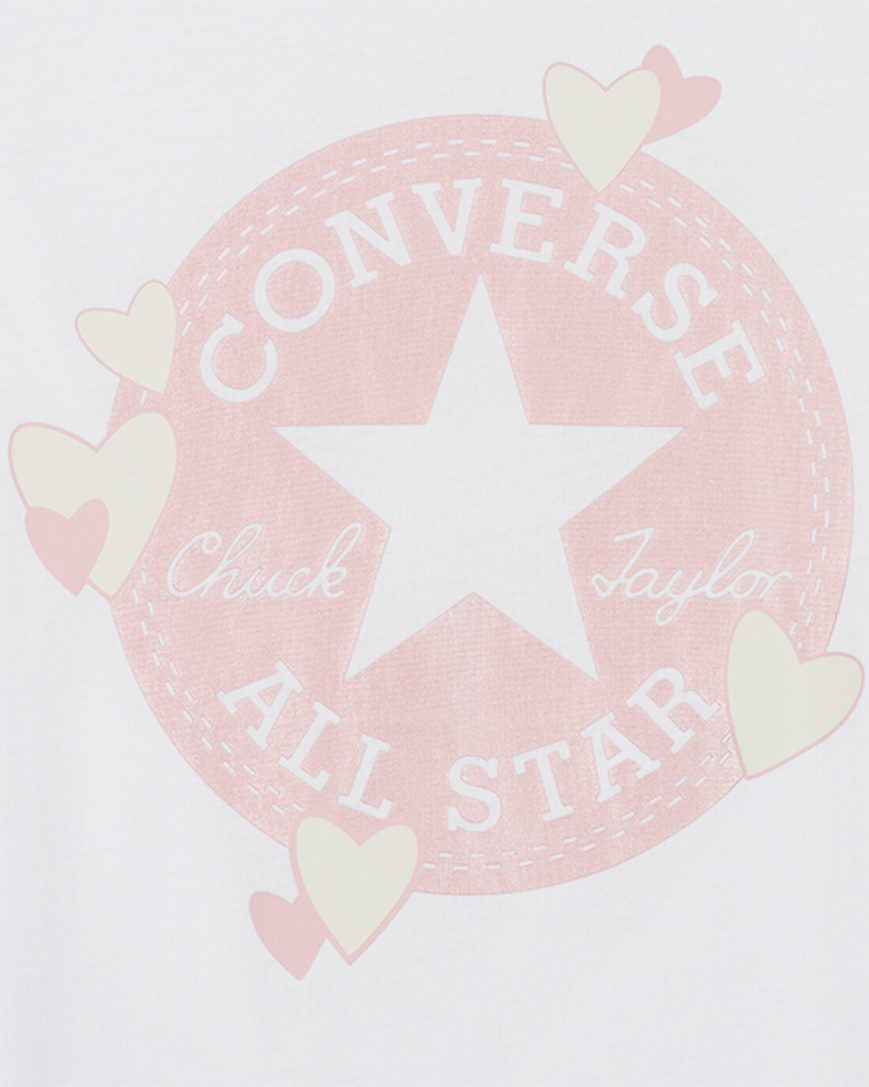 T-Shirts Converse Heart All Star Patch Damske Biele | SK XCPIK8